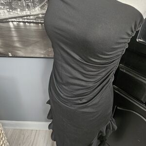 Elegant Black Strapless Dress